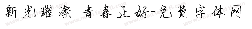 新光璀璨 青春正好字体转换